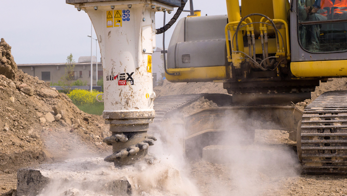 Simex TFV vertical cutter head in action in Romania